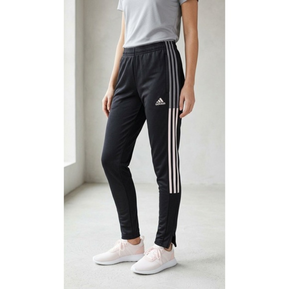 Adidas Aeroready Training Pants‎ Womens Small Black Pink Athleisure Activewear